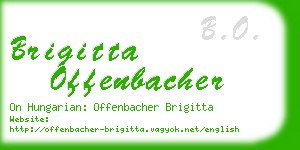 brigitta offenbacher business card